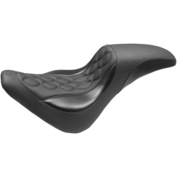 PartzBiz HD MD75065 - Mustang Tripper Fastback Harley Cut Low Seat Double Helix Stitch สำหรับ 18-23 FLSL | 75065