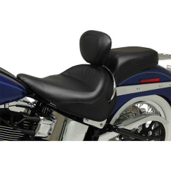 PartzBiz HD MD79914 - Mustang Vintage Wide Solo w/ Removable Backrest Seat Harley 05-17 Softail FLSTN | 79914