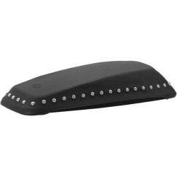 PartzBiz HD MD77623 - Mustang Vinyl Saddlebag Lid Covers w/ Chrome Studs Studded Harley FLH/T 14-16 | 77623
