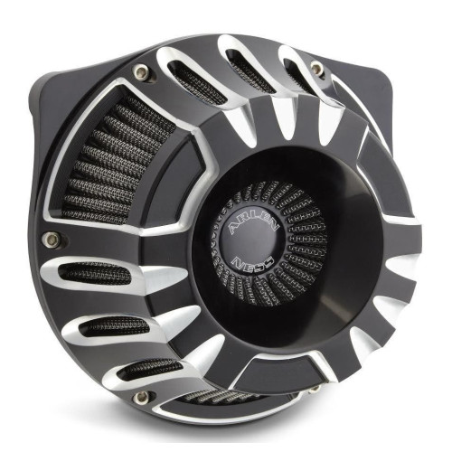 PartzBiz HD: 4408199-Arlen Ness Inverted Deep Cut Black Cut Stage 1 Air Cleaner Harley XL 91-15 | 18-931 PartzBiz HD: 4408199-Arlen Ness Inverted Deep Cut Black Cut Stage 1 Air Cleaner Harley XL 91-15 | 18-931