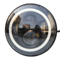PartzBiz HD EP-HALO-DAY-BLK - ใหม่ โปรเจคเตอร์ LED ขนาด 7 นิ้ว Daymaker Style Black Halo ไฟหน้ารุ่น Harley Touring