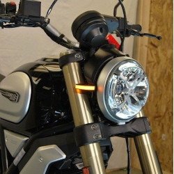 PartzBiz HD TR578969 - New Rage Cycles Front Amber LED Turn Signal Light Pair '18 Ducati Scrambler 1100 Best new upgrade replacement turn signals light indicator custom 578935