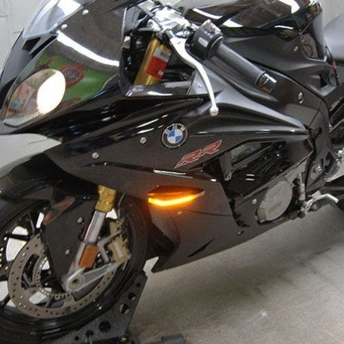 PartzBiz HD: 4408131-New Rage Cycles S1000RR-FB ไฟเลี้ยว LED สีเหลืองอำพันด้านหน้า 09-18 BMW S1000RR สุดยอดการอัพเกรดใหม่ ไฟเลี้ยวเปลี่ยนสัญญาณแบบกำหนดเอง 578757