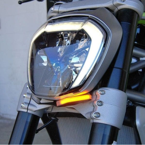 PartzBiz HD: 4408143-New Rage Cycles XD-FS Black Front LED Turn Signals 16-18 Ducati XDiavel 1200 indicator marker side replacement upgrade best new motorcycle PartzBiz HD: 4408143-New Rage Cycles XD-FS Black Front LED Turn Signals 16-18 Ducati XDiavel 1200 indicator marker side replacement upgrade best new motorcycle