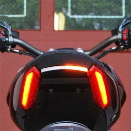 PartzBiz HD: 4408144-New Rage Cycles XD-RTS-B สัญญาณไฟเลี้ยว LED 16-18 Ducati XDiavel 1200 w/ พนักพิงตัวบ่งชี้เครื่องหมายด้านการเปลี่ยนอัพเกรดรถจักรยานยนต์ใหม่ที่ดีที่สุด