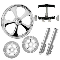 PartzBiz HD NITRO-DUAL-CHR-KIT-PCKG - Nitro Chrome 23" Wheel Tire Dual Rotors w/ Raked Triple Trees Lowers & Sliders | NITRO-DUAL-CHR-KIT-PCKG PartzBiz HD NITRO-DUAL-CHR-KIT-PCKG - Nitro Chrome 23" Wheel Tire Dual Rotors w/ Raked Triple Trees Lowers & Sliders | NITRO-DUAL-CHR-KIT-PCKG