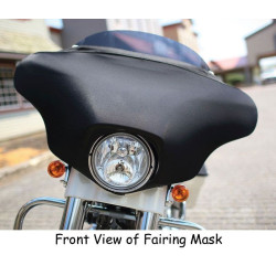 PartzBiz HD MU26440 - NoviStretch Harley Batwing Style Fairing Mask 69-Later Heavy Duty สังเคราะห์