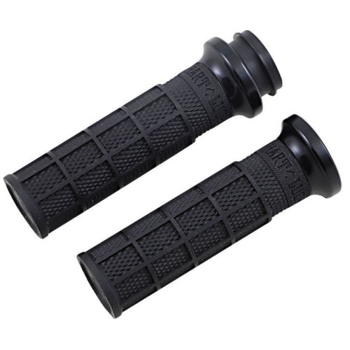 PartzBiz HD: 4408097-ODI Harley Hart-Luck Signature Black Waffle Grips Harley Throttle By Wire 84-Up TBW
