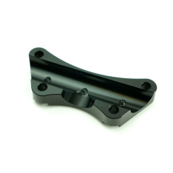 PartzBiz HD EPC-CLAMP1.0 - EPC One Piece แฮนด์สีดำ Riser แคลมป์ด้านบนพร้อม Setscrews สำหรับ Harley FLH/T