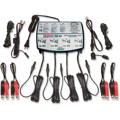 PartzBiz HD: 4408008-Tecmate OptiMate Lithium Battery 4 .8A เครื่องชาร์จ Tender Maintenance Center 4 Bank