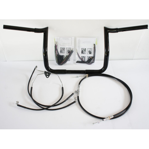 PartzBiz HD: 4407979-Paul Yaffe Bagger 10" Black Monkey Bar Handlebar Package Kit Harley FLH Non ABS | MBB1.25B-10-Kit-08-13-NON PartzBiz HD: 4407979-Paul Yaffe Bagger 10" Black Monkey Bar Handlebar Package Kit Harley FLH Non ABS | MBB1.25B-10-Kit-08-13-NON