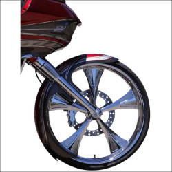 PartzBiz HD DS14010522 - Paul Yaffe Bagger Nation 23" Talon 14 Gauge Steel Wrap Front Fender 14-16 | TALON23-2014-S