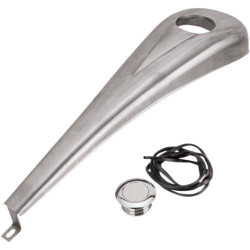 PartzBiz HD DS22010171 - Paul Yaffe Bagger Nation Clean Chrome Steel Stretched Tank Dash Harley 08-15 FL | DDK-08-OEM-C