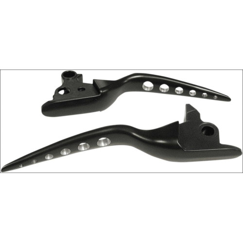 PartzBiz HD: 4407858-มือคลัชมือ Paul Yaffe Bagger Nation Black Racing Harley FLH 08-13 | RL-08-B