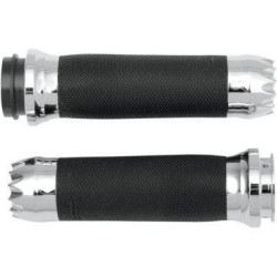 PartzBiz HD WP827-05145 - Paul Yaffe GYB-FBW-C Chrome Yafterburner Hand Grips for Harley Throttle by Wire PartzBiz HD WP827-05145 - Paul Yaffe GYB-FBW-C Chrome Yafterburner Hand Grips for Harley Throttle by Wire
