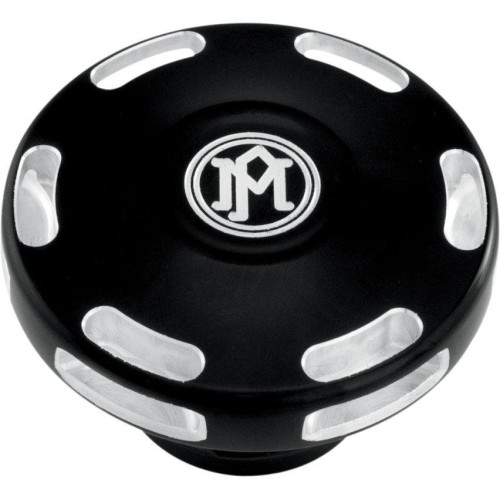PartzBiz HD: 4407836-Performance Machine 0210-2055APX-BM Black Contrast Cut Apex Fuel Cap Harley Davidson M8 EVO Big Twin Custom Gas Tank Accent Upgrade Replacement