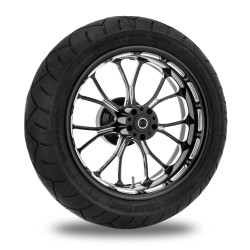 PartzBiz HD TRPM8029 - Performance Machine 17" Rear Black Heathen Wheel 200 Tire Package Harley 09-15 | Performance Machine PartzBiz HD TRPM8029 - Performance Machine 17" Rear Black Heathen Wheel 200 Tire Package Harley 09-15 | Performance Machine