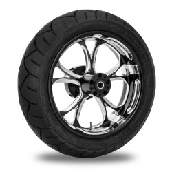PartzBiz HD TRPM8039 - Performance Machine 17" Rear Black Luxe Wheel Tire Package Harley 09-15 ABS | Performance Machine PartzBiz HD TRPM8039 - Performance Machine 17" Rear Black Luxe Wheel Tire Package Harley 09-15 ABS | Performance Machine