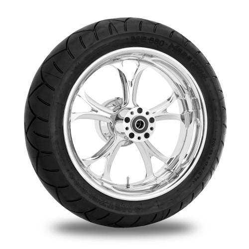 PartzBiz HD: 4407777-Performance Machine 17” ล้อหลัง Chrome Luxe 200 ยางแพ็คเกจ Harley 09-15 | เครื่องสมรรถนะ