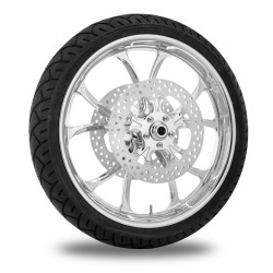 PartzBiz HD TRPM8111 - Performance Machine 21” Front Chrome Luxe Wheel Rotor Package Harley 08-16 ABS | เครื่องสมรรถนะ