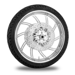 PartzBiz HD TRPM8010 - Performance Machine 21” Front Chrome Supra Wheel Rotor Package Harley 08-13 ABS | เครื่องสมรรถนะ