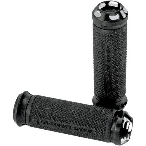 PartzBiz HD: 4407713-Performance Machine PM ปลอกแฮนด์ Apex Black Contrast Harley Cable Throttle | 0063-2043-บีเอ็ม