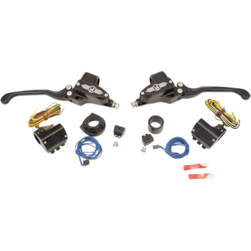 PartzBiz HD: 4407692-Performance Machine ชุดควบคุมแฮนด์ Black Contrast 9/16 ไฮดรอลิก 3 ปุ่ม | 0062-4020-BM PartzBiz HD: 4407692-Performance Machine ชุดควบคุมแฮนด์ Black Contrast 9/16 ไฮดรอลิก 3 ปุ่ม | 0062-4020-BM