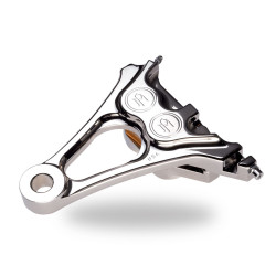 PartzBiz HD PM1256-0077-CH - Performance Machine Chrome Rear Brake Integrated Caliper Harley Softail 08-14 - 1256-0077-CH