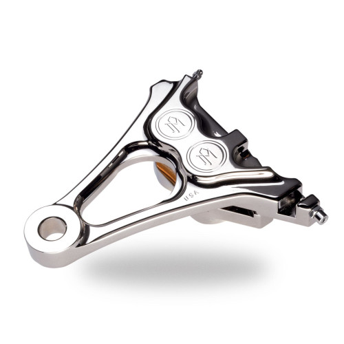PartzBiz HD: 4407566-Performance Machine Chrome เบรคหลังแบบบูรณาการ Caliper Harley Softail 08-14 - 1256-0077-CH