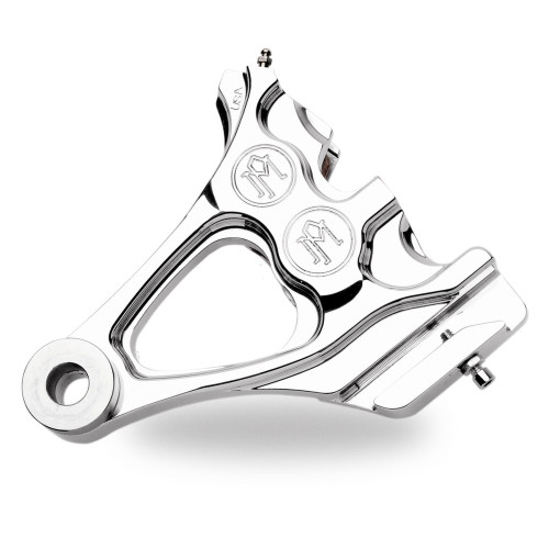 PartzBiz HD: 4407567-Performance Machine Chrome เบรคหลังแบบบูรณาการ Caliper Harley Softail 87-99 - 1274-0076-1-CH