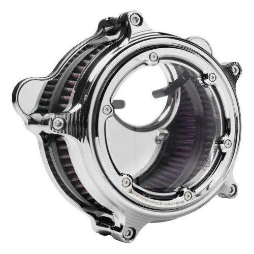 PartzBiz HD: 4407545-Performance Machine Chrome Vision Series เครื่องฟอกอากาศ Harley Touring Softail 08-17