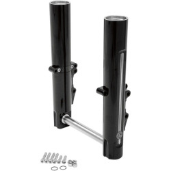 PartzBiz HD PM0208-2052-BM - Performance Machine PM Black Contrast Dual Disc Lower Legs Sliders 00-07 FLH | Performance Machine