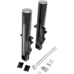PartzBiz HD PM0208-2056-BM - Performance Machine PM Black Contrast Dual Disc Lower Legs Sliders 08-13 FLH | Performance Machine
