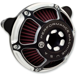 PartzBiz HD PM0206-2141-BM - Performance Machine Max HP เครื่องฟอกอากาศ Contrast Cut Harley Milwaukee Eight 17-Up