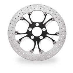 PartzBiz HD PM0133-3015GATS-BMP - Performance Machine PM Luxe Gatlin Black Platinum Cut Front 13" Brake Rotor | 0133-3015GATS-BMP