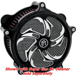 PartzBiz HD PM0206-2010RVL-BM - Performance Machine PM Rival Black Contrast Super Gas Air Cleaner Insert Only | 0206-2010RVL-BM
