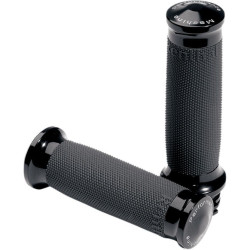 PartzBiz HD PM0063-2020-B - Performance Machine PM Standard Black Contour Renthal Hand Grips TBW 08-17