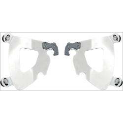 PartzBiz HD DS23200115 - Memphis Shades Polished Plate Only Mounts Gauntlet Fairing Harley Dyna 06-15 | MEK1884