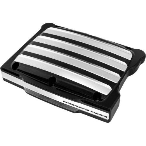 PartzBiz HD: 4407069-Performance Machine ฝาครอบกล่อง Rocker Black Contrast Cut Drive Harley Twin Cam | 0177-2037-บีเอ็ม
