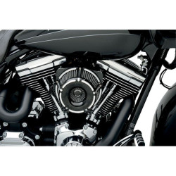 PartzBiz HD PM0177-2021-BM - Performance Machine ผ้าคลุมกล่อง Black Contrast Cut Scallop Rocker Harley Twin 99-15 | 0177-2021-BM