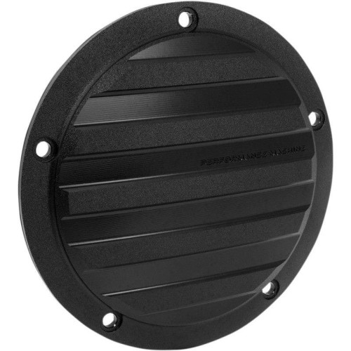 PartzBiz HD: 4407051-Performance Machine Drive 5 Hole Black Ops Derby Cover Harley Big Twin 99- | 0177-2040-SMB