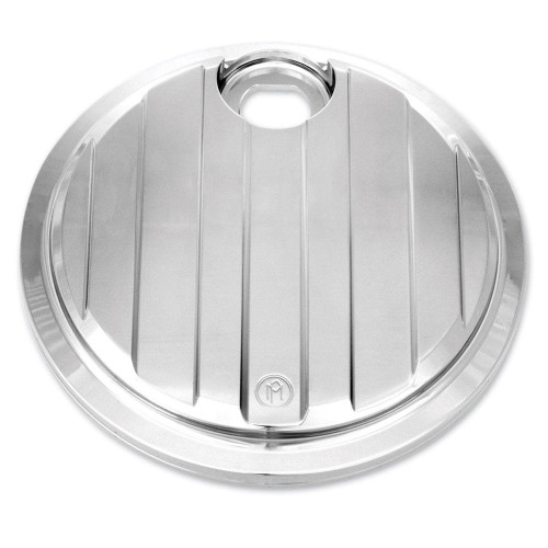 PartzBiz HD: 4407026-Performance Machine PM  Chrome Drive Fuel Door for Harley FLH/FLT 08-up