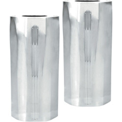 PartzBiz HD PM0208-2102-CH - Performance Machine PM Chrome Tech Fork Boots Upper Slider Covers Harley 14-17 | 0208-2102-CH