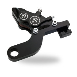 PartzBiz HD PM1257-0081-A-BM - PM Contrast Cut 4 Piston Rear Brake Caliper for Harley Touring 08-14 W/ PM Disc - 1257-0081-A-BM PartzBiz HD PM1257-0081-A-BM - PM Contrast Cut 4 Piston Rear Brake Caliper for Harley Touring 08-14 W/ PM Disc - 1257-0081-A-BM