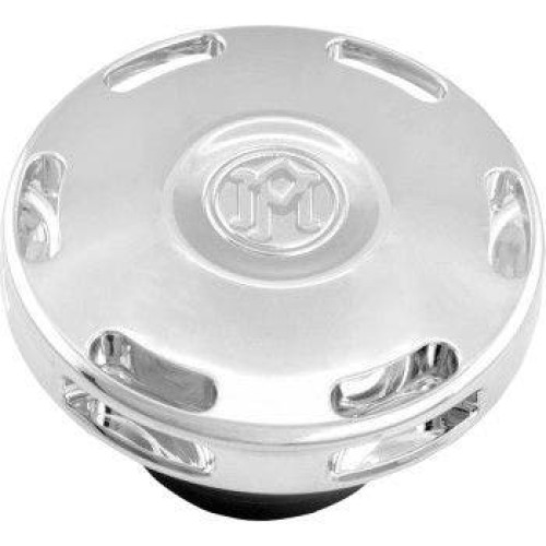 PartzBiz HD: 4407006-PM Custom Gas Fuel Caps Apex Chrome for Harley L96-23 Big Twin; L96-22 XL | 0210-2071APX-CH