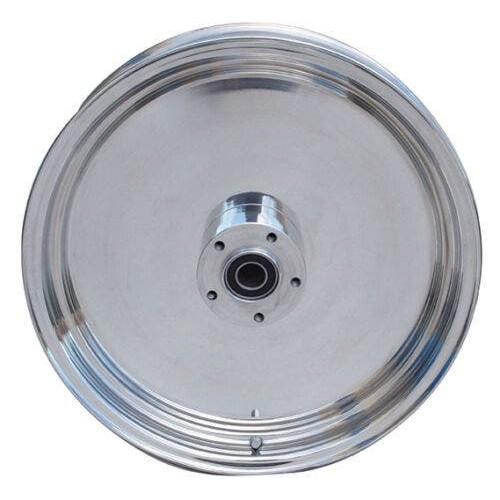 PartzBiz HD: 4406905-Polished Solid Billet Aluminum Front Wheel 16x3.5 Dual Disc Harley 00-Later