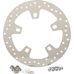 PartzBiz HD DS17103409 - Polished Stainless 11.5" Custom Mirror Enforcer Style Front Brake Rotor 00-07 Harley FLH PartzBiz HD DS17103409 - Polished Stainless 11.5" Custom Mirror Enforcer Style Front Brake Rotor 00-07 Harley FLH