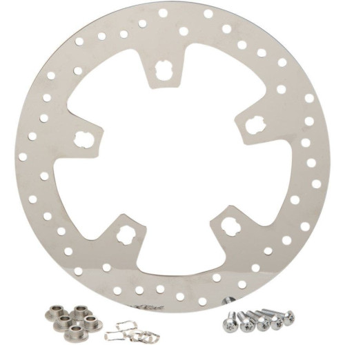 PartzBiz HD: 4406909-Polished Stainless Custom Mirror Polished Front Brake Rotor 14-15 Harley FLH | 1710-2403