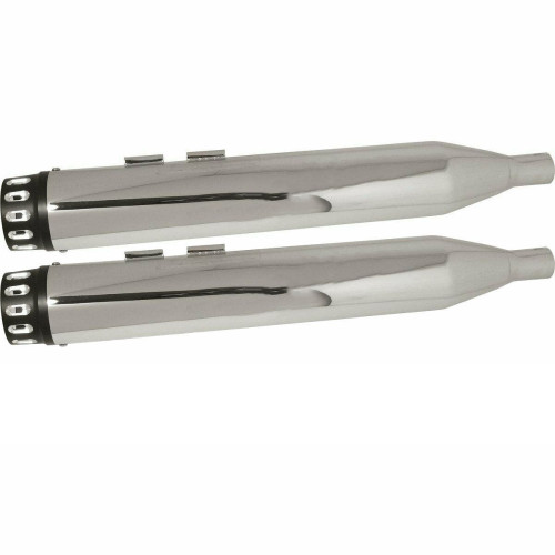 PartzBiz HD: 4406888-Power House Chrome 3.5" Slip-On Mufflers 97146 Harley Dresser 85-16