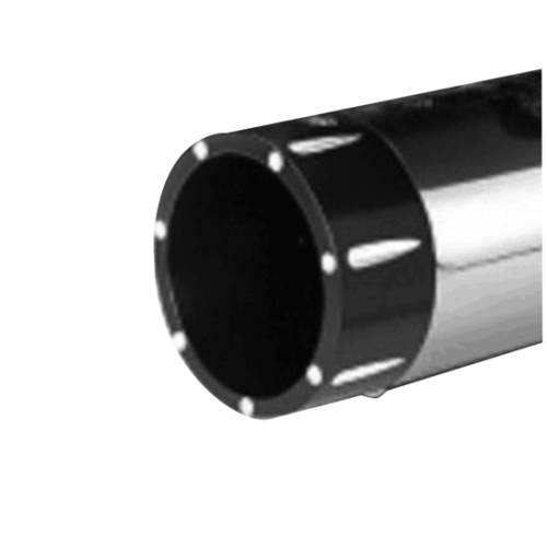 PartzBiz HD: 4406890-Power House Chrome 3.5 ท่อสลิปออนปลายหยดน้ำสีดำ Harley Dresser 85-16